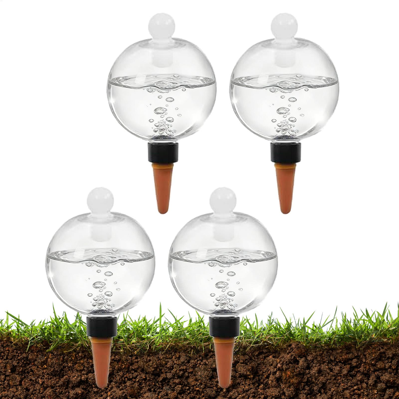 Self Watering Planter - หลอดรดน้ำต้นไม้ 4 ชิ้น 500 มล. ลูกบอลน้ำใสแบบอัตโนมัติ