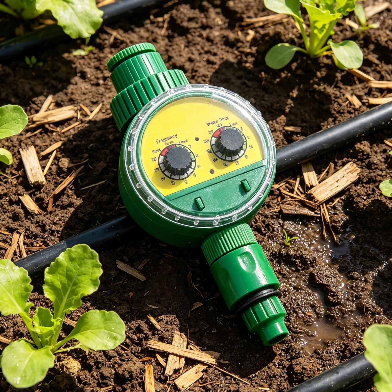 Automatic Watering - ตัวตั้งเวลาสปริงเกอร์สำหรับสายยางรดน้ำ วาล์วระบบน้ำหยดอัตโนมัติ ตัวตั้งเวลาให้น้ำสำหรับสนามหญ้ากลางแจ้ง พื้นที่ปลูกต้นไม้ หญ้า ดอกไม้