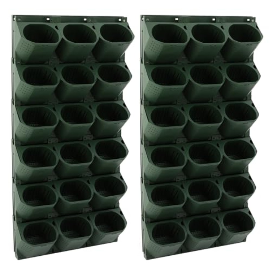 Self Watering Planter - กระถางปลูกต้นไม้แบบติดผนัง 36 ช่อง พร้อมระบบรดน้ำอัตโนมัติ สำหรับใช้ในร่ม/กลางแจ้ง ผลิตจากพลาสติก