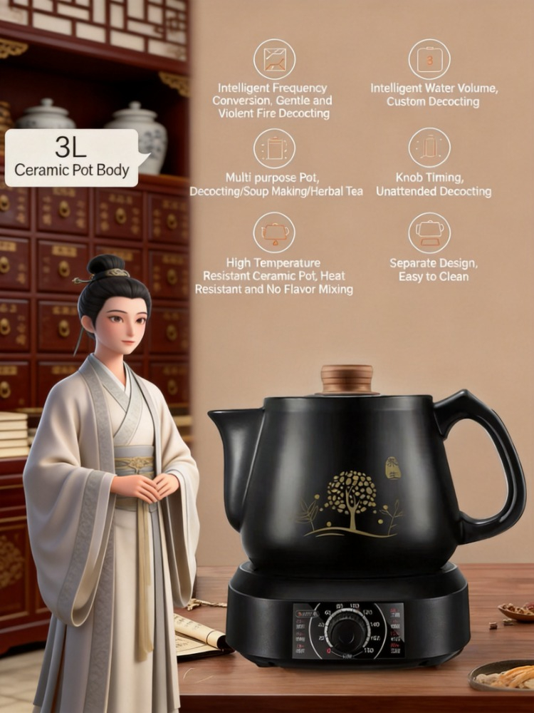 Smart Pot - หม้อต้มสมุนไพรไฟฟ้าอัตโนมัติเต็มรูปแบบ หม้อเซรามิกอัจฉริยะสำหรับใช้ในครัวเรือน