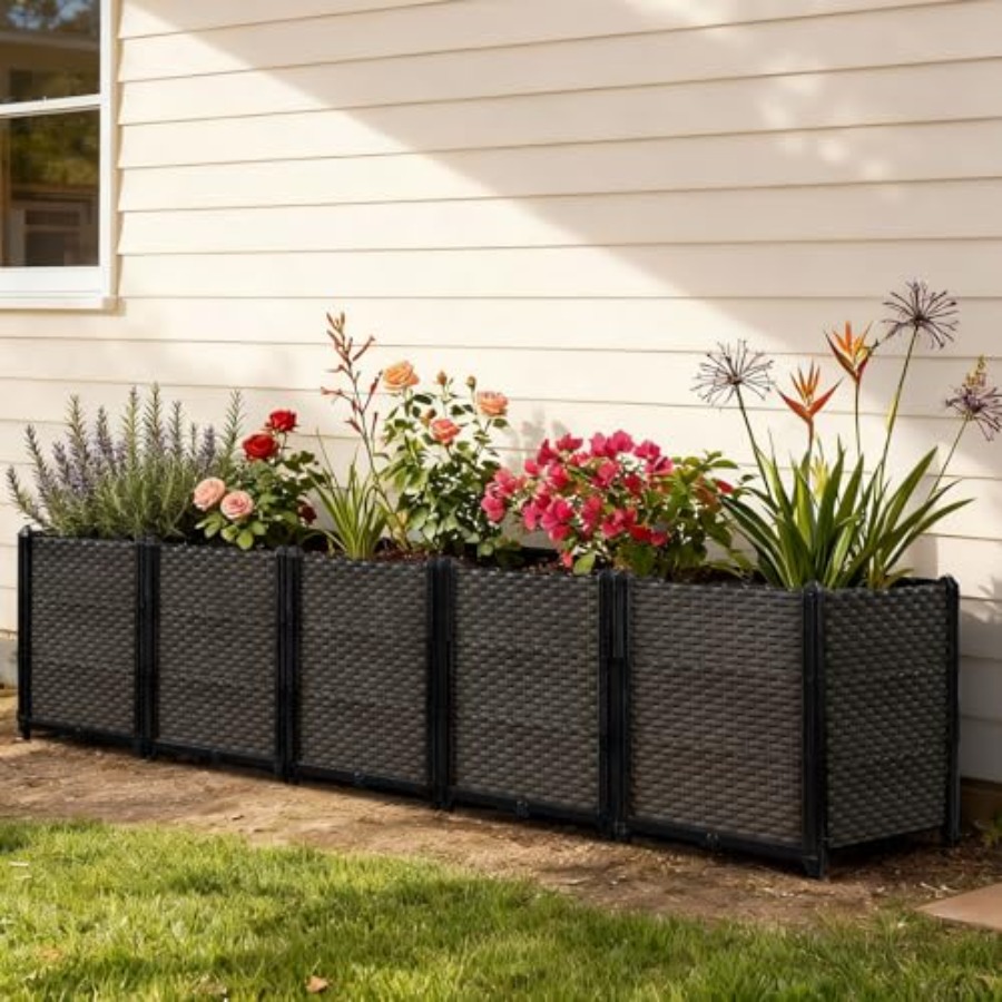 กล่องปลูกต้นไม้แบบยกสูงพร้อมระ - Self Watering Planter บทวิจารณ์และราคา
