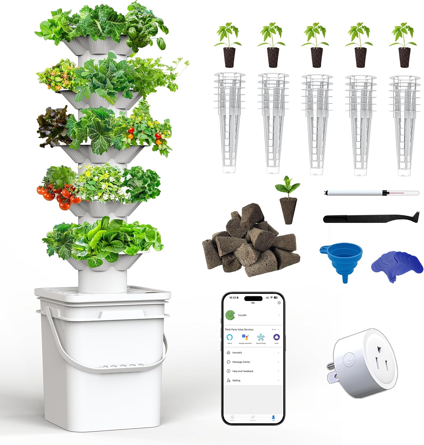 ชุดอุปกรณ์ปลูกพืชแบบไฮโดรโปนิก - Hydroponic Tower บทวิจารณ์และราคา