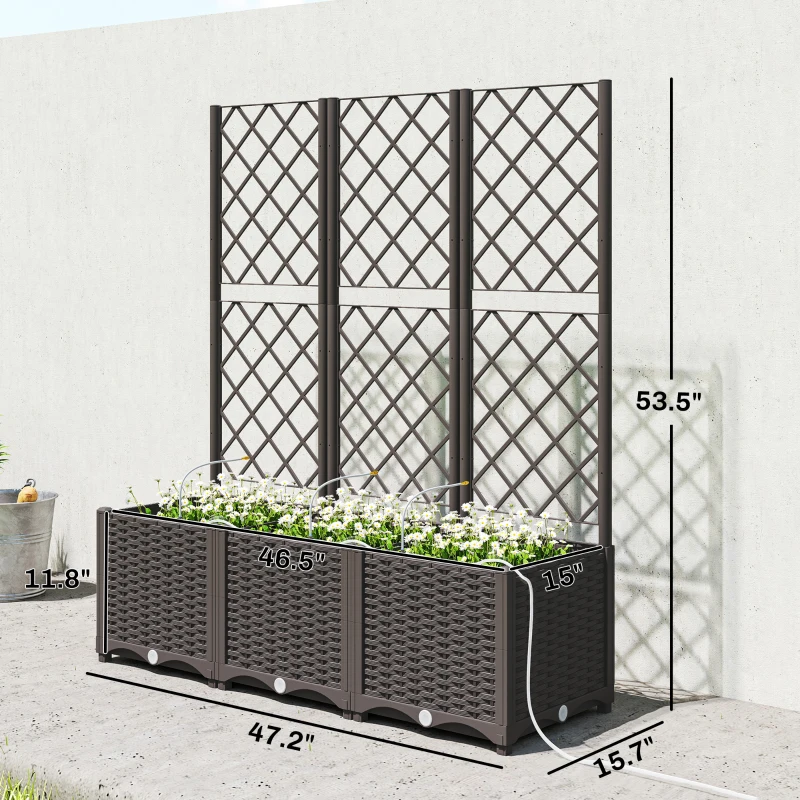 กระถางปลูกต้นไม้กลางแจ้ง, แปลง - Self Watering Planter บทวิจารณ์และราคา