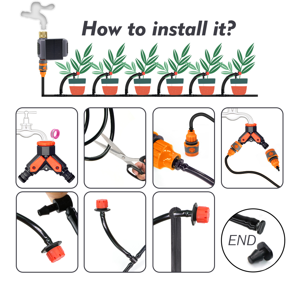 ชุดระบบรดน้ำอัตโนมัติแบบหยดด้ว - Smart Garden System บทวิจารณ์และราคา