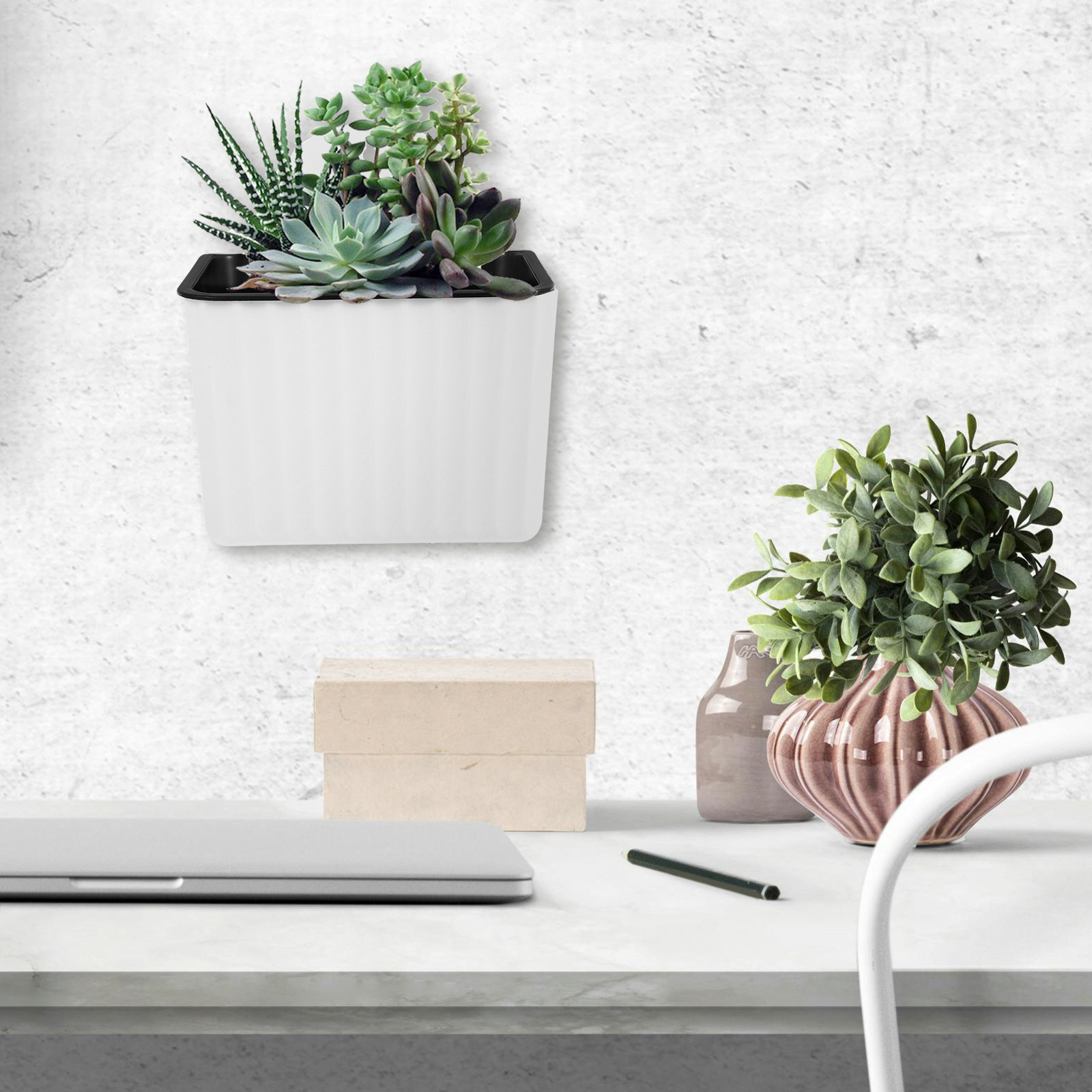 กระถางดอกไม้ติดผนังแบบรดน้ำเอง - Self Watering Planter บทวิจารณ์และราคา