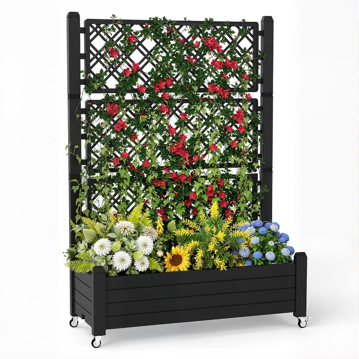 แปลงปลูกผักยกพื้นพร้อมโครงตาข่ - Self Watering Planter บทวิจารณ์และราคา