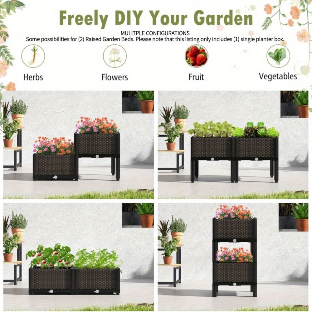 กระถางปลูกต้นไม้ยกพื้นพร้อมระบ - Automatic Watering บทวิจารณ์และราคา