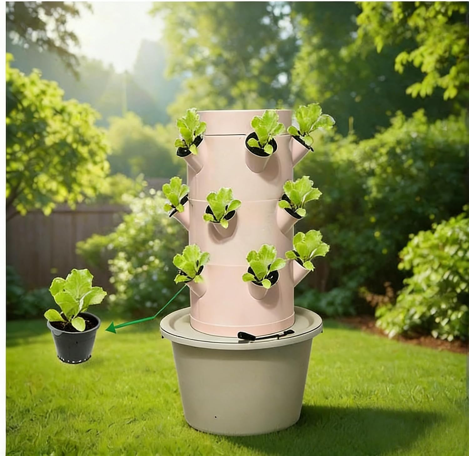 ระบบปลูกผักไฮโดรโพนิกส์แนวตั้ง - Hydroponic Tower บทวิจารณ์และราคา