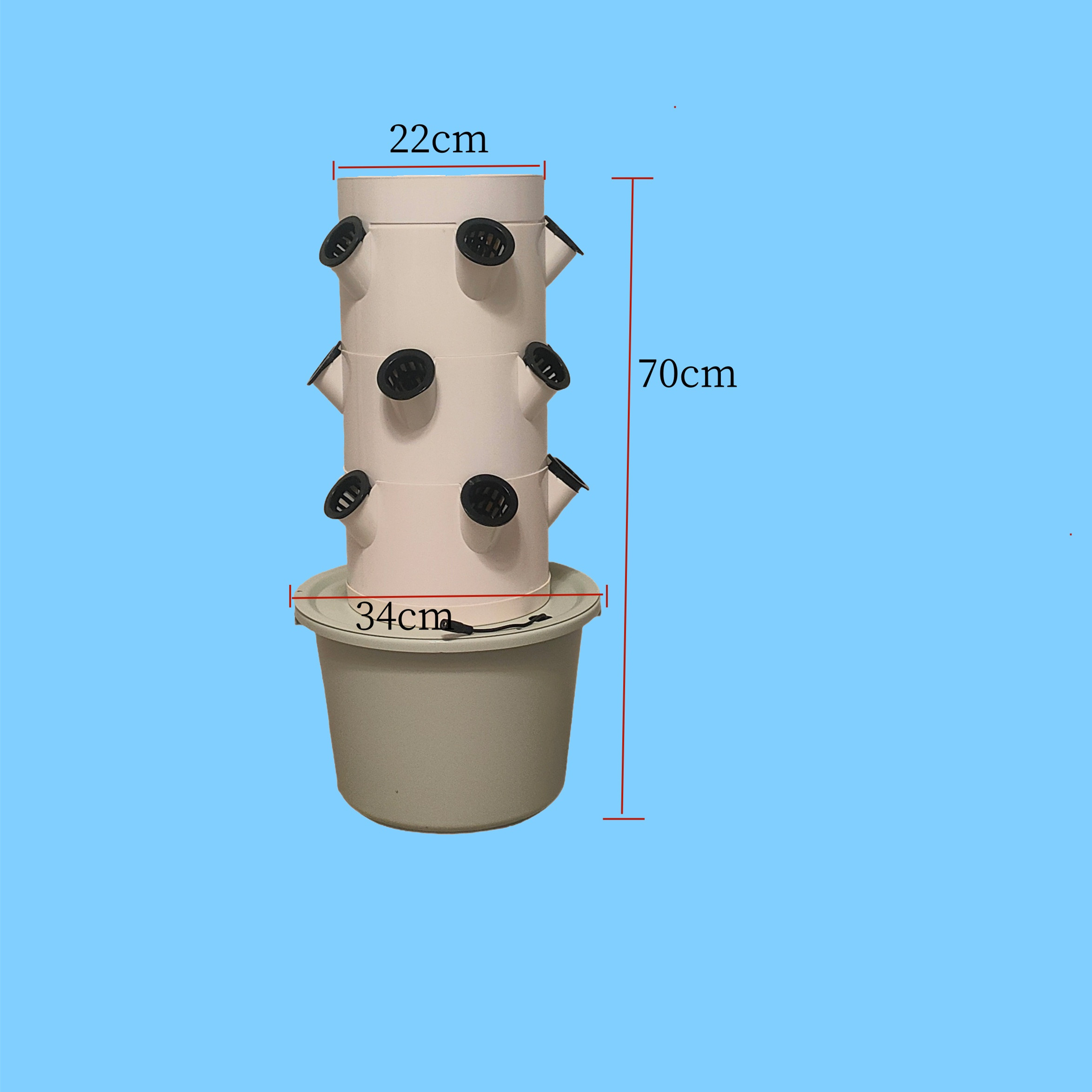 ระบบปลูกผักไฮโดรโพนิกส์แนวตั้ง - Hydroponic Tower บทวิจารณ์และราคา